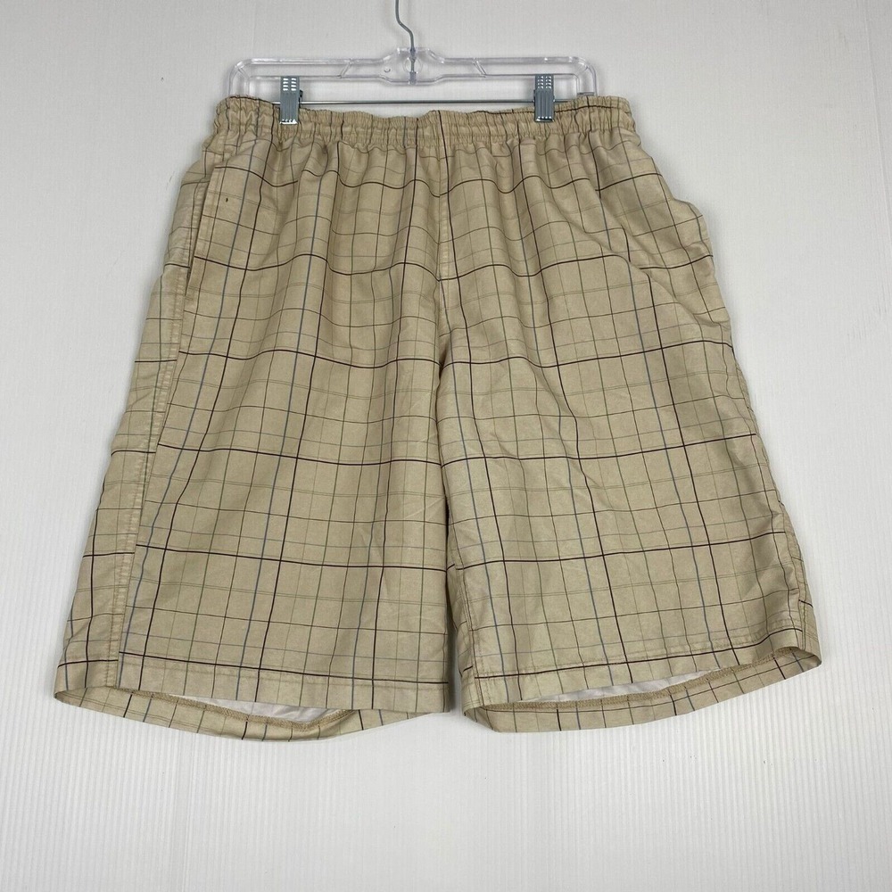 GRAYSON short pants size M Beige striped knee‎ height  pockets